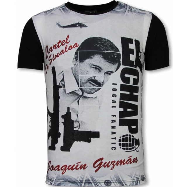 Local Fanatic El chapo digital rhinestone t-shirt 11-6291Z large