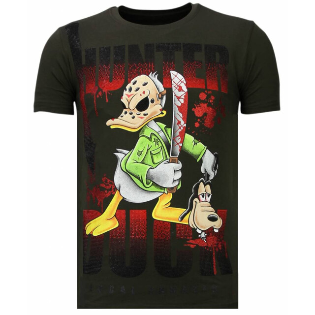 Local Fanatic Hunter duck rhinestone t-shirt 13-6225K large