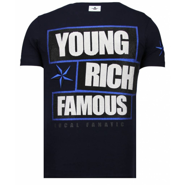 Local Fanatic Young rich famous rhinestone t-shirt 13-6234N large