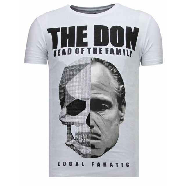 Local Fanatic The don skull rhinestone t-shirt 13-6238W large