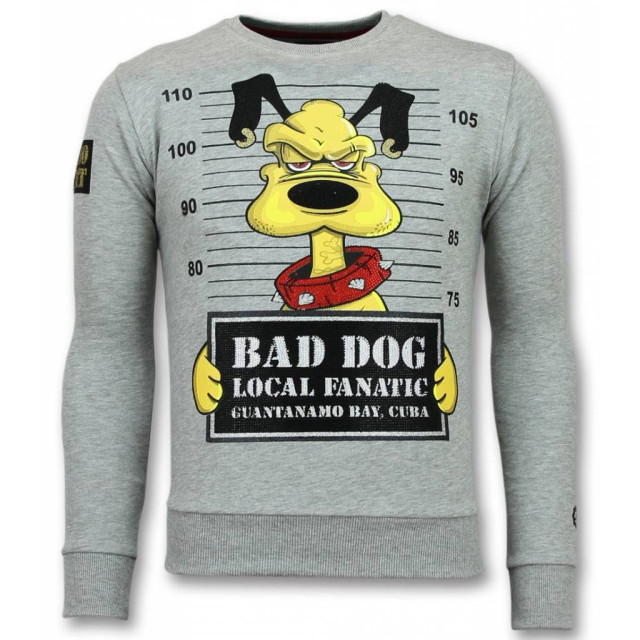 Local Fanatic Bad dog trui cartoon sweater 11-6308G large