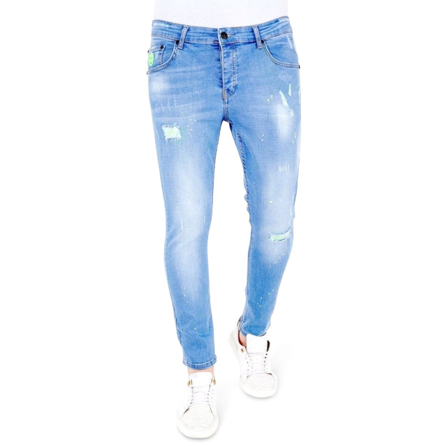 Local Fanatic Licht jeans met verfspatten 1027 LF-DNM-1027 large