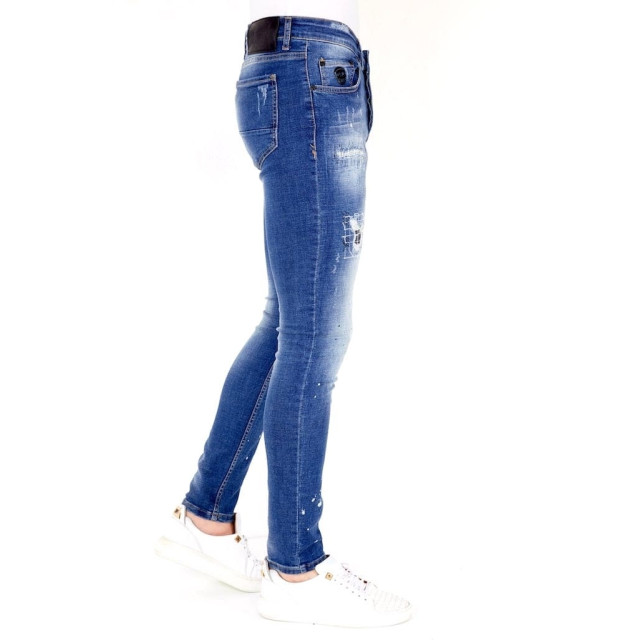 Local Fanatic Slim fit jeans verfspatten 1035 LF-DNM-1035 large