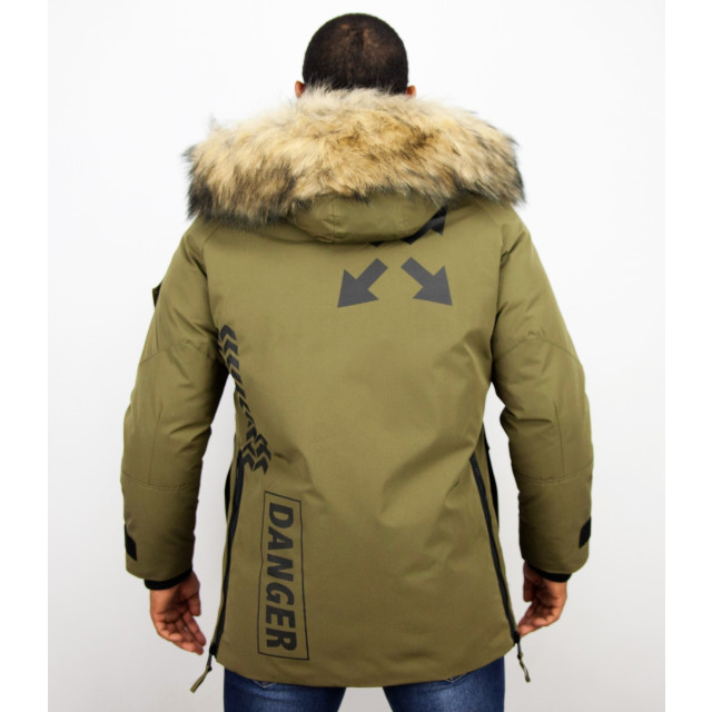 Enos Lange parka jas met bontkraag PI-9803G large