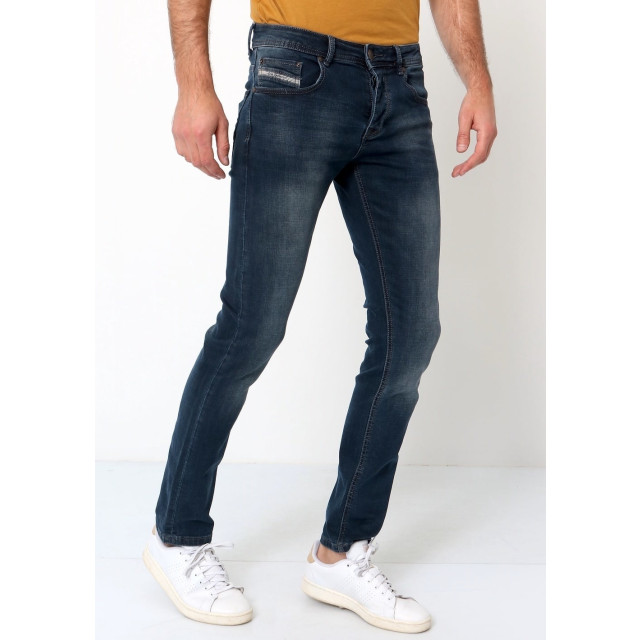 True Rise Slim fit spijkerbroeken navy A-11049 large