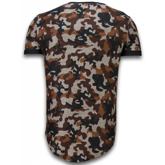 Justing Camouflaged fashionable t-shirt long fit 111B large