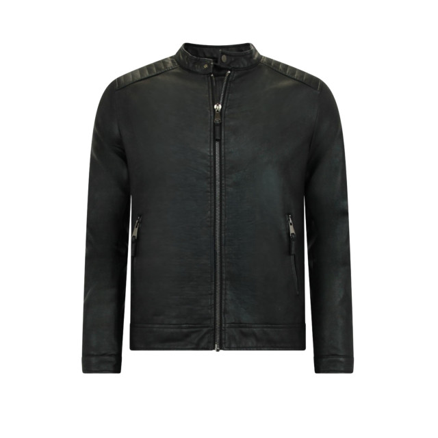 Local Fanatic Nep leren jack biker jas ZMG-8120 large