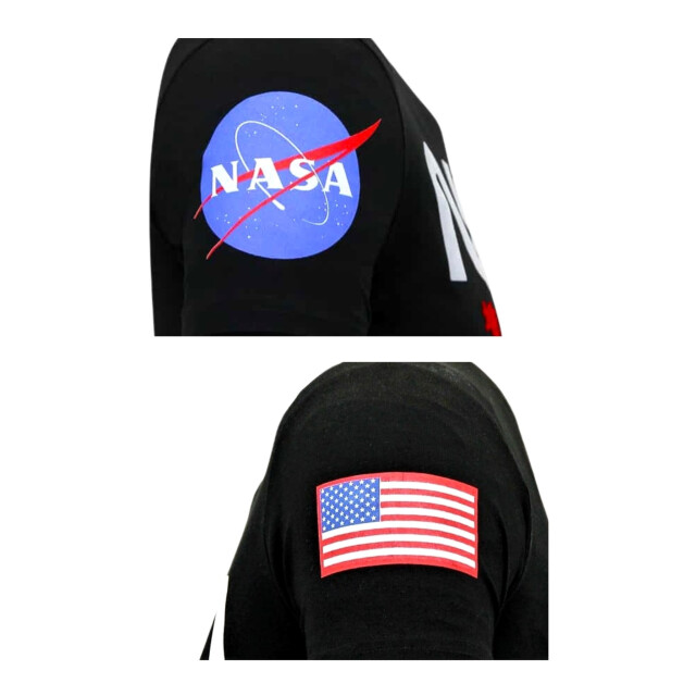 Local Fanatic Bedrukte t-shirt nasa american flag shirt 11-6395Z large