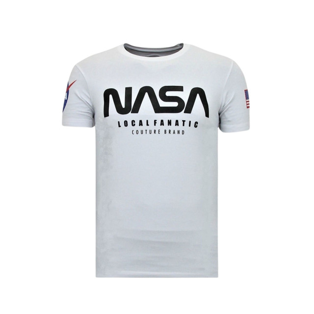 Local Fanatic T-shirt met opdruk nasa american flag shirt 11-6395W large