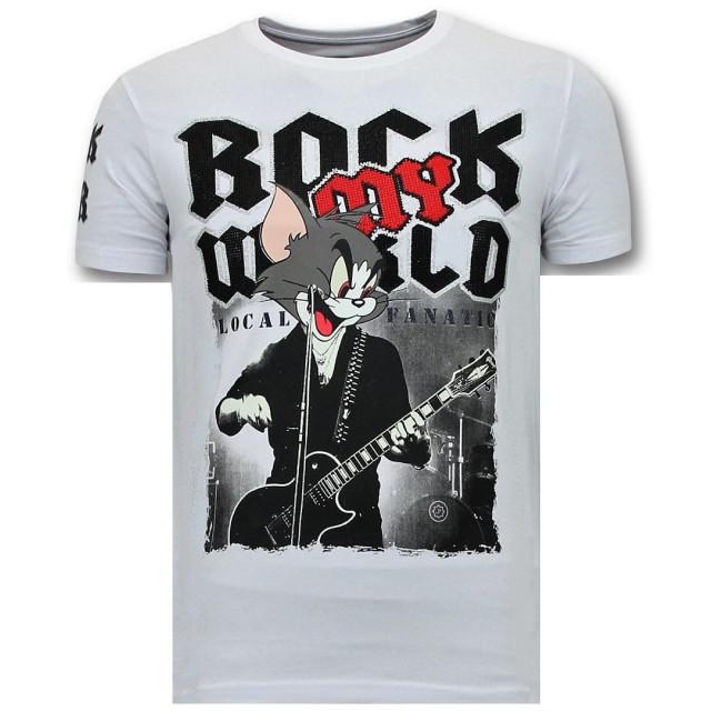 Local Fanatic T-shirt rock my world cat 11-6366W large