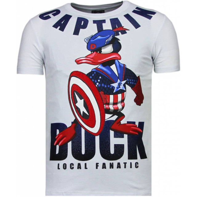 Local Fanatic Captain duck rhinestone t-shirt 6007W large