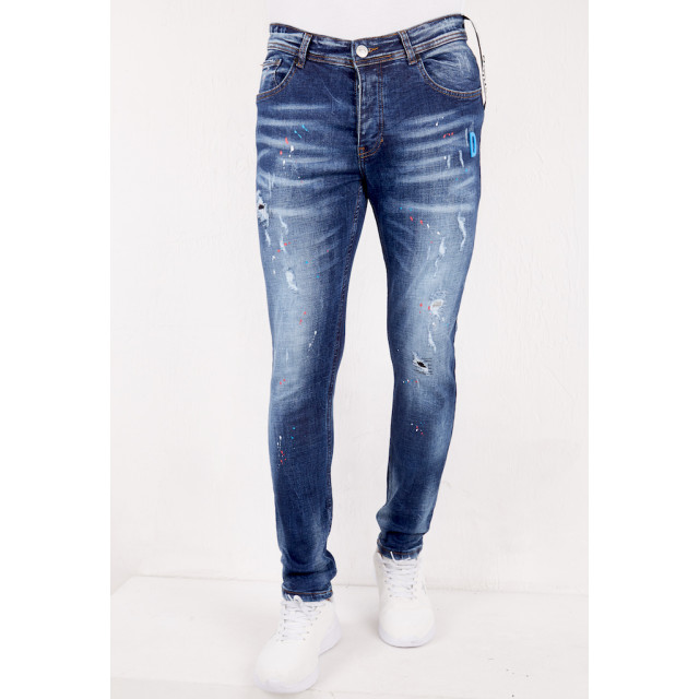 True Rise Jeans slim fit met paint splatter dc D&C-011 large