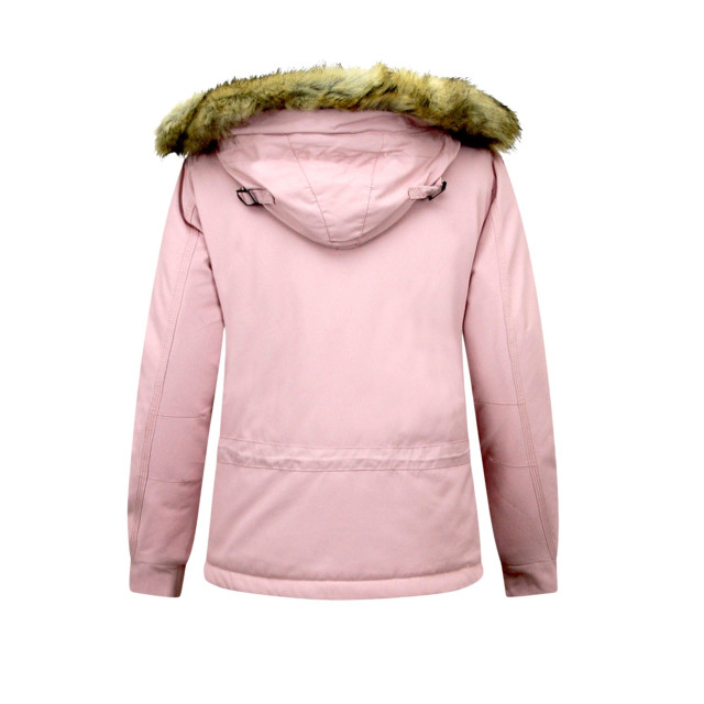 Matogla Anorak winterjas met bontkraag pink 8691 large