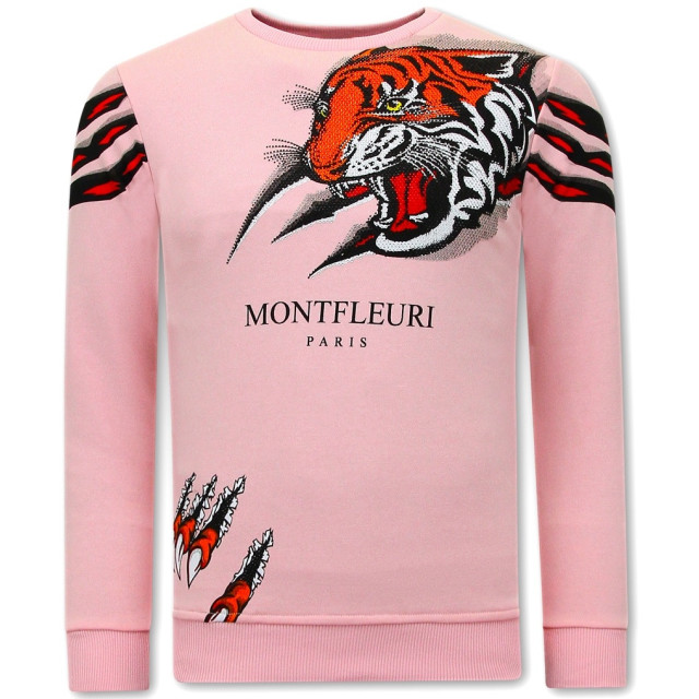 Tony Backer Sweater met print tiger head 3636 large