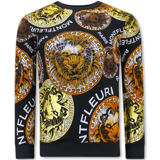 Tony Backer Sweater met print leeuw head 3727 large