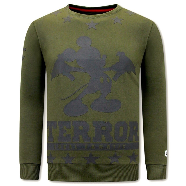 Local Fanatic Sweater met print terror mouse 11-6450 large