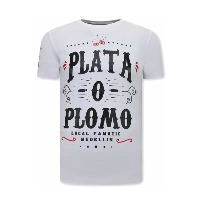 Local Fanatic Narcos plata o plomo t-shirt 11-6461 large