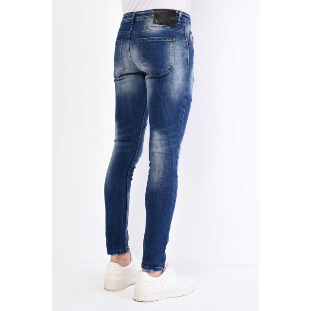 Local Fanatic Slim fit jeans met verfspatten stretch 1057 LF-DNM-1057 large