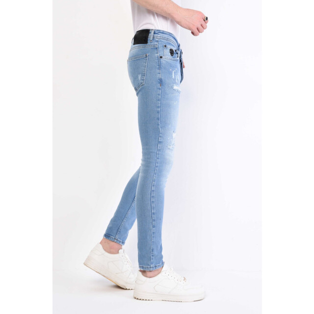 Local Fanatic Slim fit jeans met scheuren 1058 LF-DNM-1058 large