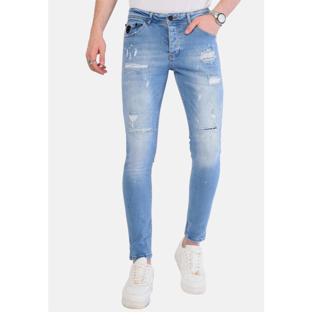 Local Fanatic Slim fit jeans met scheuren 1058 LF-DNM-1058 large