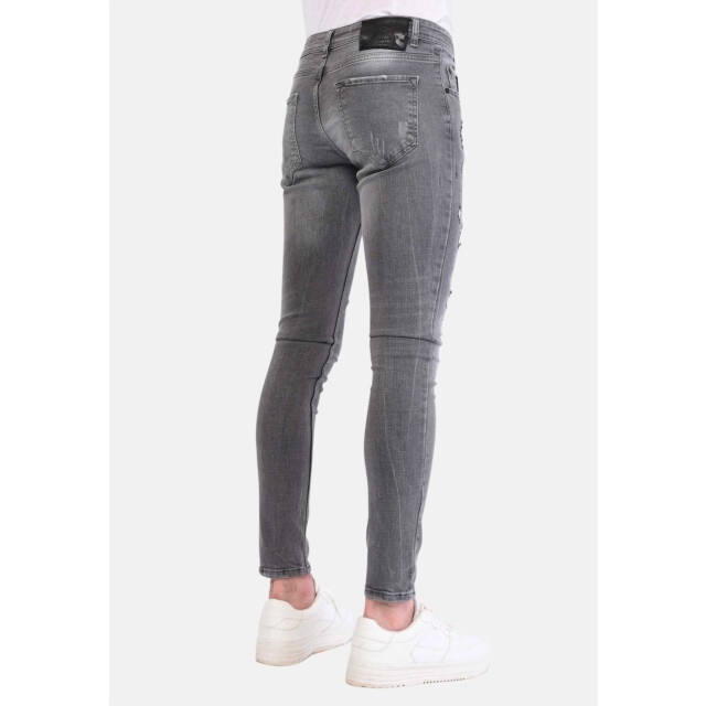 Local Fanatic Spijkerbroek verfspatten slim fit 1064 LF-DNM-1064 large