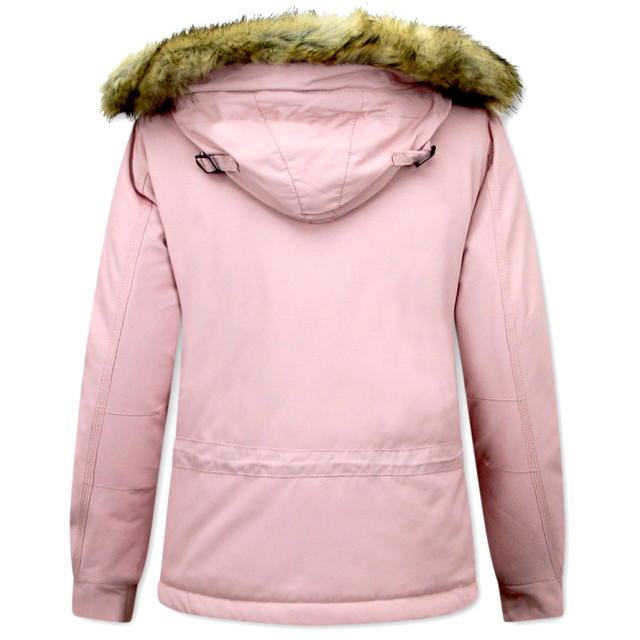 Matogla Anorak winterjas met bontkraag pink 8691 large