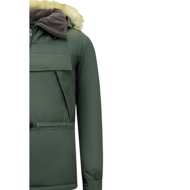 Beluomo Anorak winterjas met bontkraag 8591 large