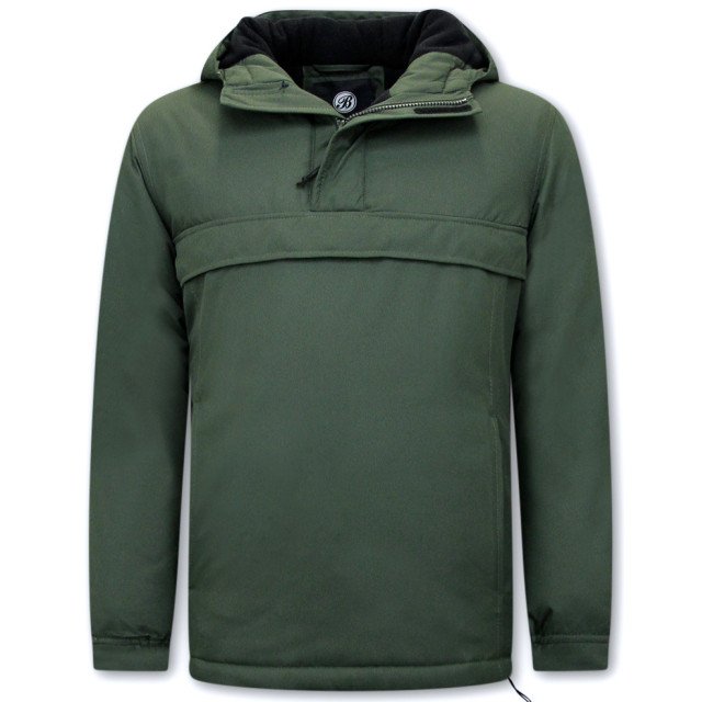 Beluomo Jas over je hoofd anorak winterjas 8592 large