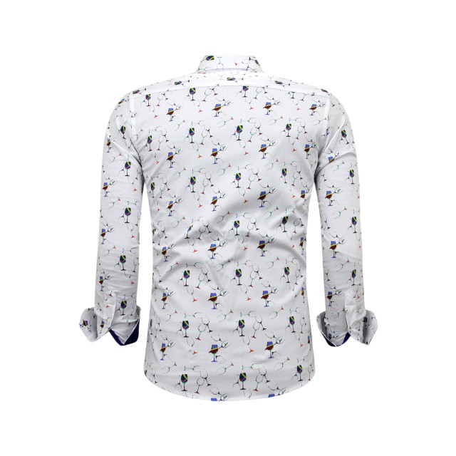 Tony Backer Satijnen met print slim fit 3105 large