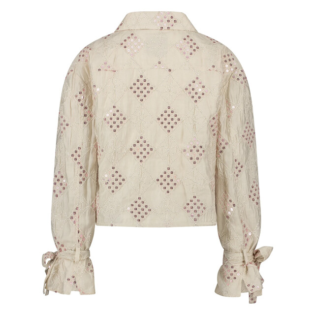 Nukus Nks02040 79 loes blouse paillet offwhite/blush NKS02040 79 large