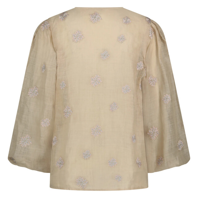 Nukus Nks02036 9 kaoutar blouse embroidery sand NKS02036 9 large