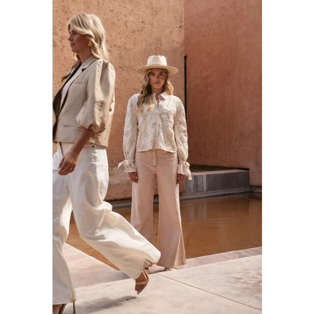 Nukus Nks02040 79 loes blouse paillet offwhite/blush NKS02040 79 large