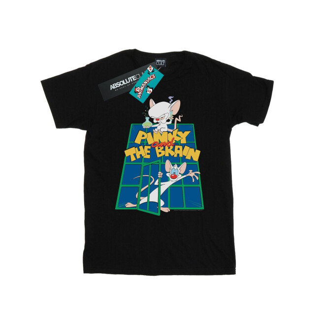 Li-cense Animaniacs dames pinky and the brain laboratorium katoenen vriendje t-shirt UTBI9138_black large