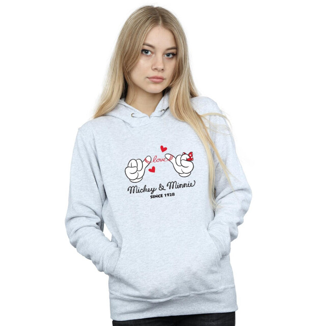 Li-cense Disney dames mickey mouse love hands hoodie UTBI10589_sportsgrey large