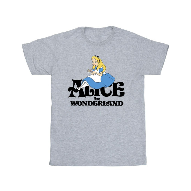 Li-cense Disney meisjes alice in wonderland theedrinker klassiek katoenen t-shirt UTBI6348_sportsgrey large