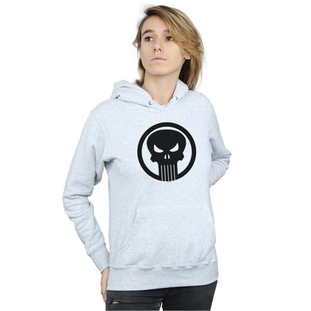 Li-cense Marvel dames the punisher schedelcirkel hoodie UTBI10487_sportsgrey large
