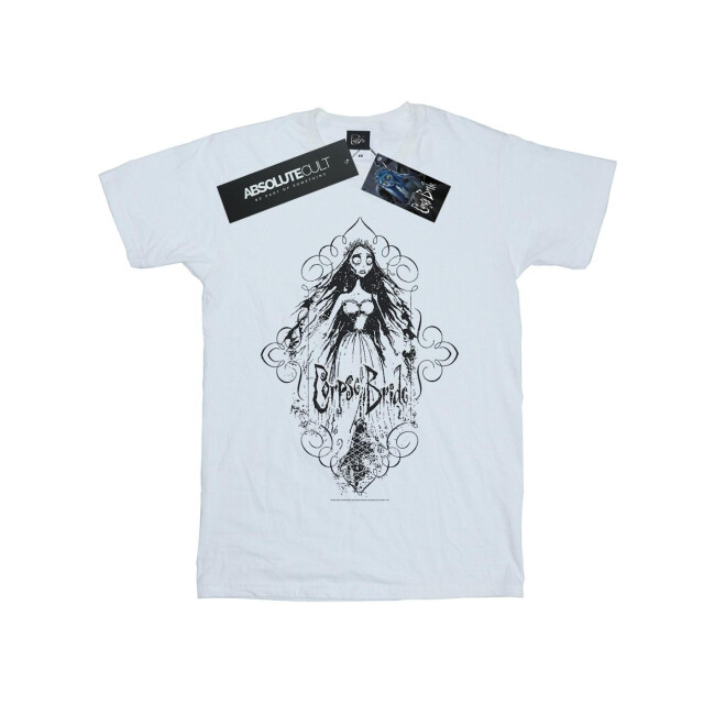 Li-cense Corpse bride katoenen t-shirt met schets van bruid voor meisjes UTBI50309_white large