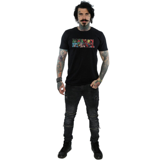 Li-cense Marvel comics katoenen t-shirt met personages voor heren UTBI1555_black large