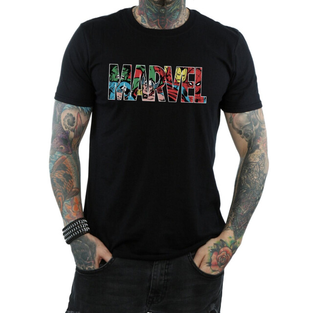Li-cense Marvel comics katoenen t-shirt met personages voor heren UTBI1555_black large