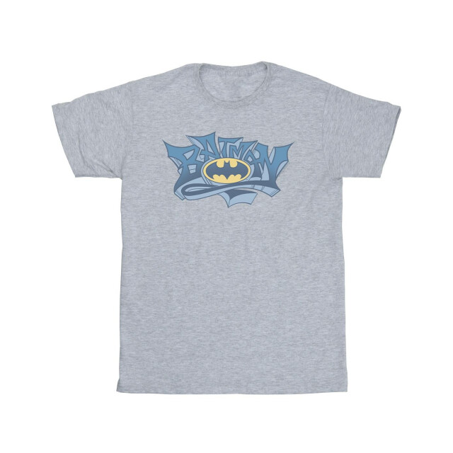 Li-cense Dc comics meisjes batman graffiti logo katoenen t-shirt UTBI10142_sportsgrey large