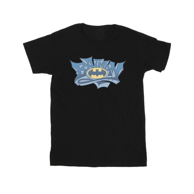 Li-cense Dc comics meisjes batman graffiti logo katoenen t-shirt UTBI10142_black large