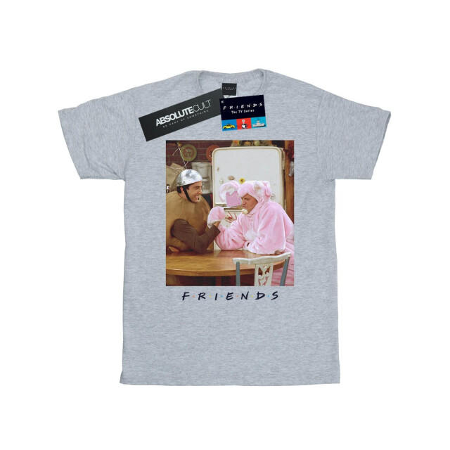 Li-cense Friends dames ross and chandler arm worstelen katoenen vriendje t-shirt UTBI23886_sportsgrey large