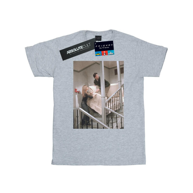Li-cense Friends dames sofa trappen foto katoenen vriendje t-shirt UTBI23824_sportsgrey large