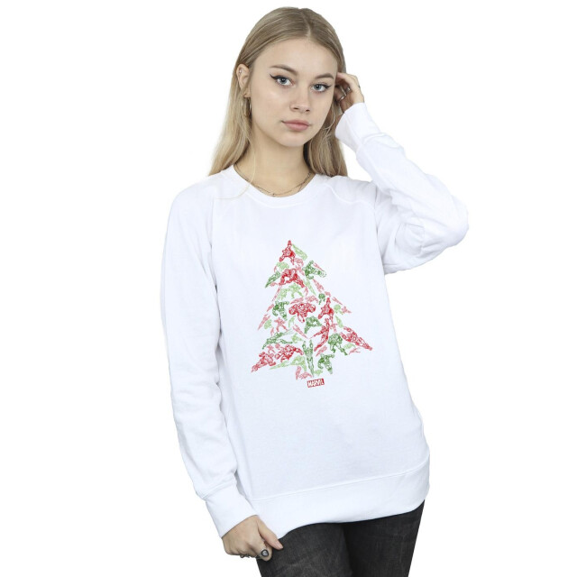 Li-cense Marvel dames avengers kerstboom sweatshirt UTBI26076_white large