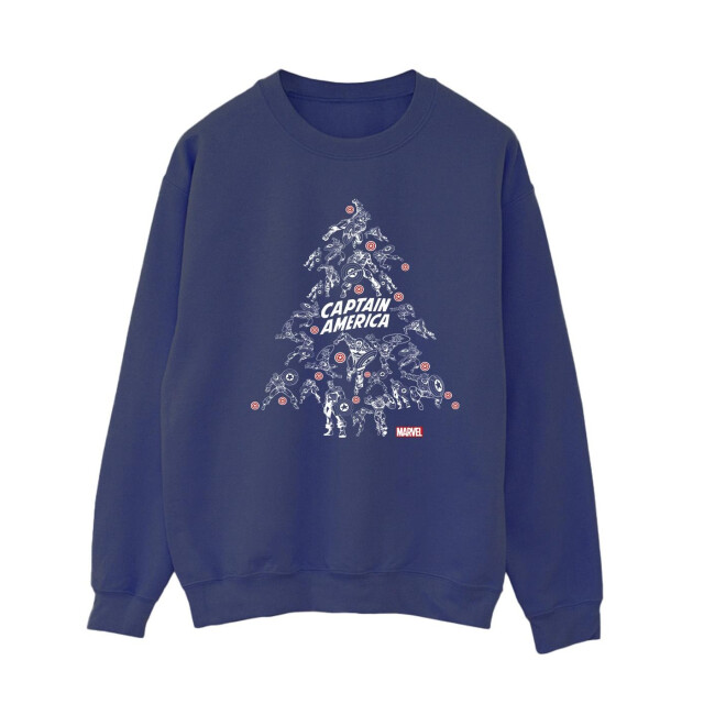 Li-cense Marvel dames captain america kerstboom sweatshirt UTBI26096_navyblue large