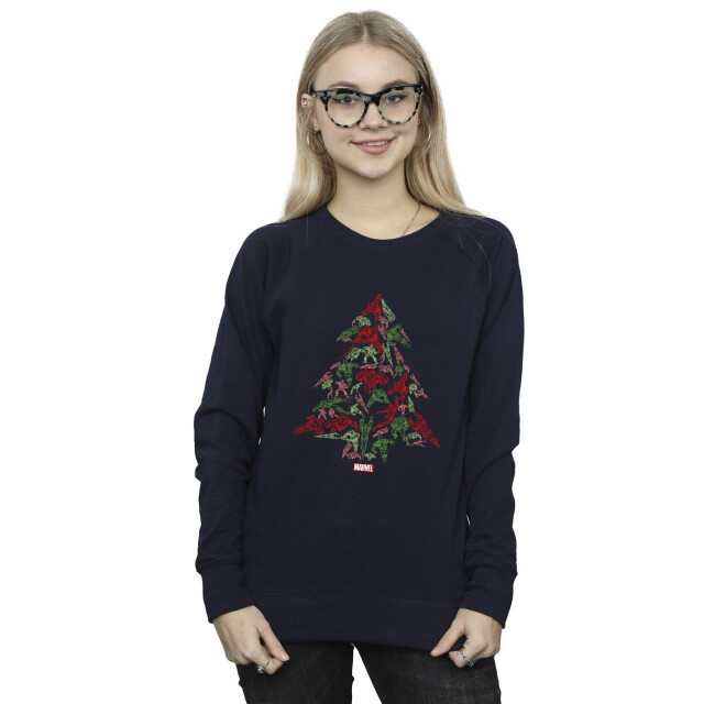 Li-cense Marvel dames avengers kerstboom sweatshirt UTBI26076_navyblue large