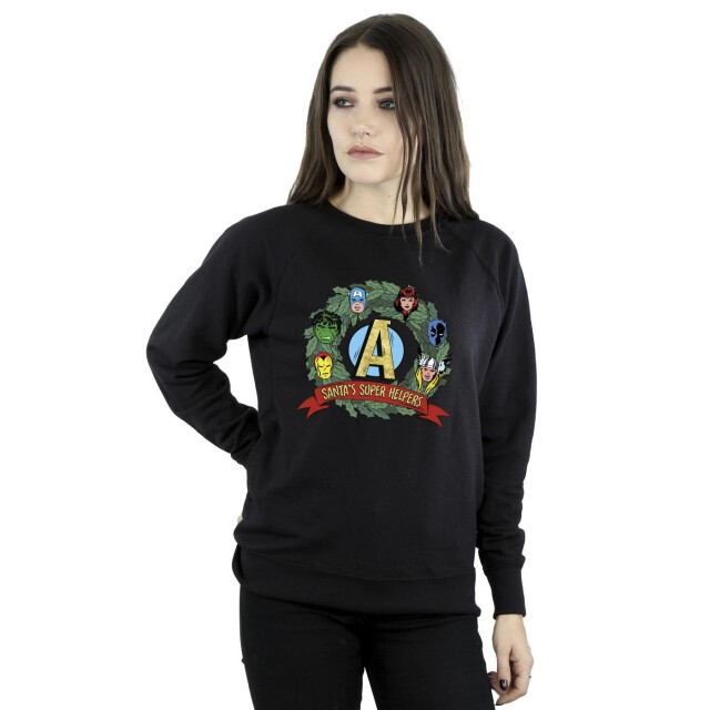 Li-cense Marvel dames santa´s super helpers sweatshirt UTBI25991_black large