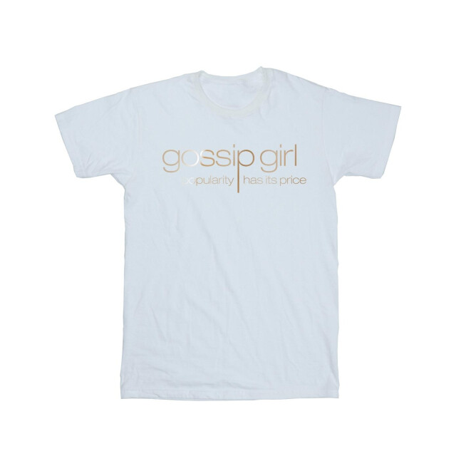 Li-cense Gossip girl heren goud logo t-shirt UTBI28787_white large