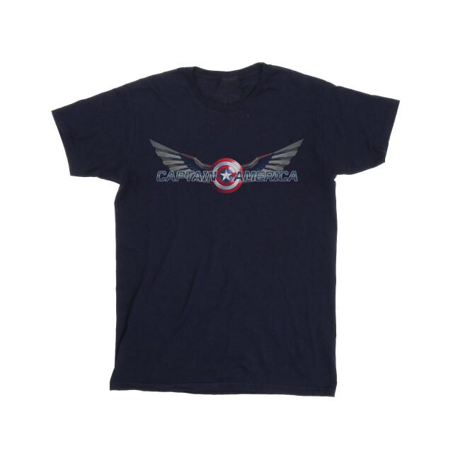 Li-cense Marvel heren falcon en de wintersoldaat captain america logo t-shirt UTBI27657_navyblue large