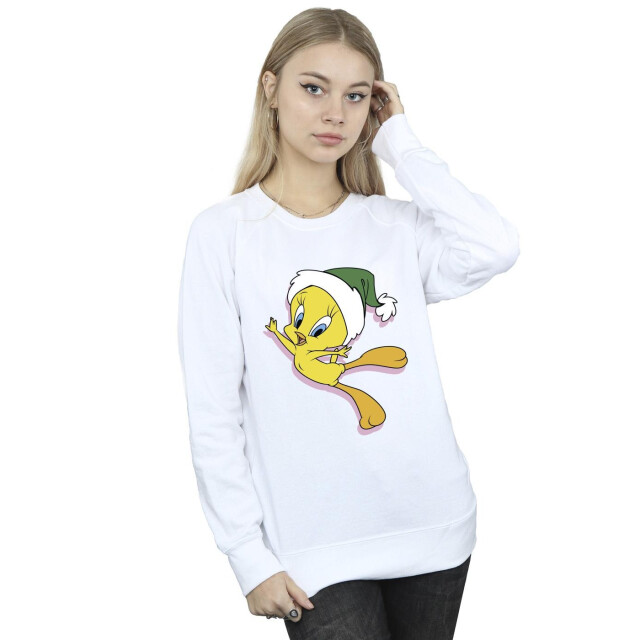 Li-cense Looney tunes dames tweety kerstmuts sweatshirt UTBI24997_white large